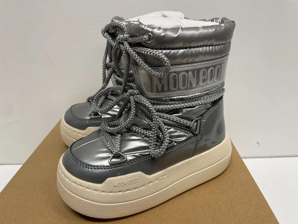 Moon Boot Jr Park Stivali Argento Eu 28 – Stivali Doposci Bambino Unisex - Immagine 3 di 4