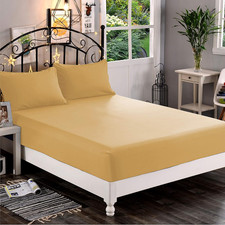 California King Fitted Sheet Microfiber Deep Pocket 16 Inch Wrinkle Fade