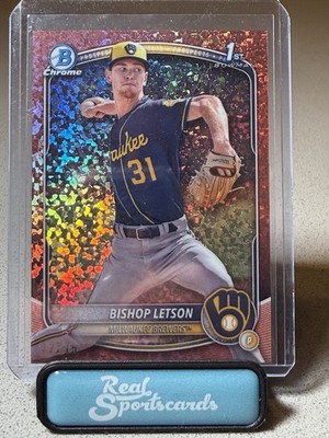 2025 Bowman Chrome Prospects Bishop Letson #BCP-30  Rose Gold Speckle /15