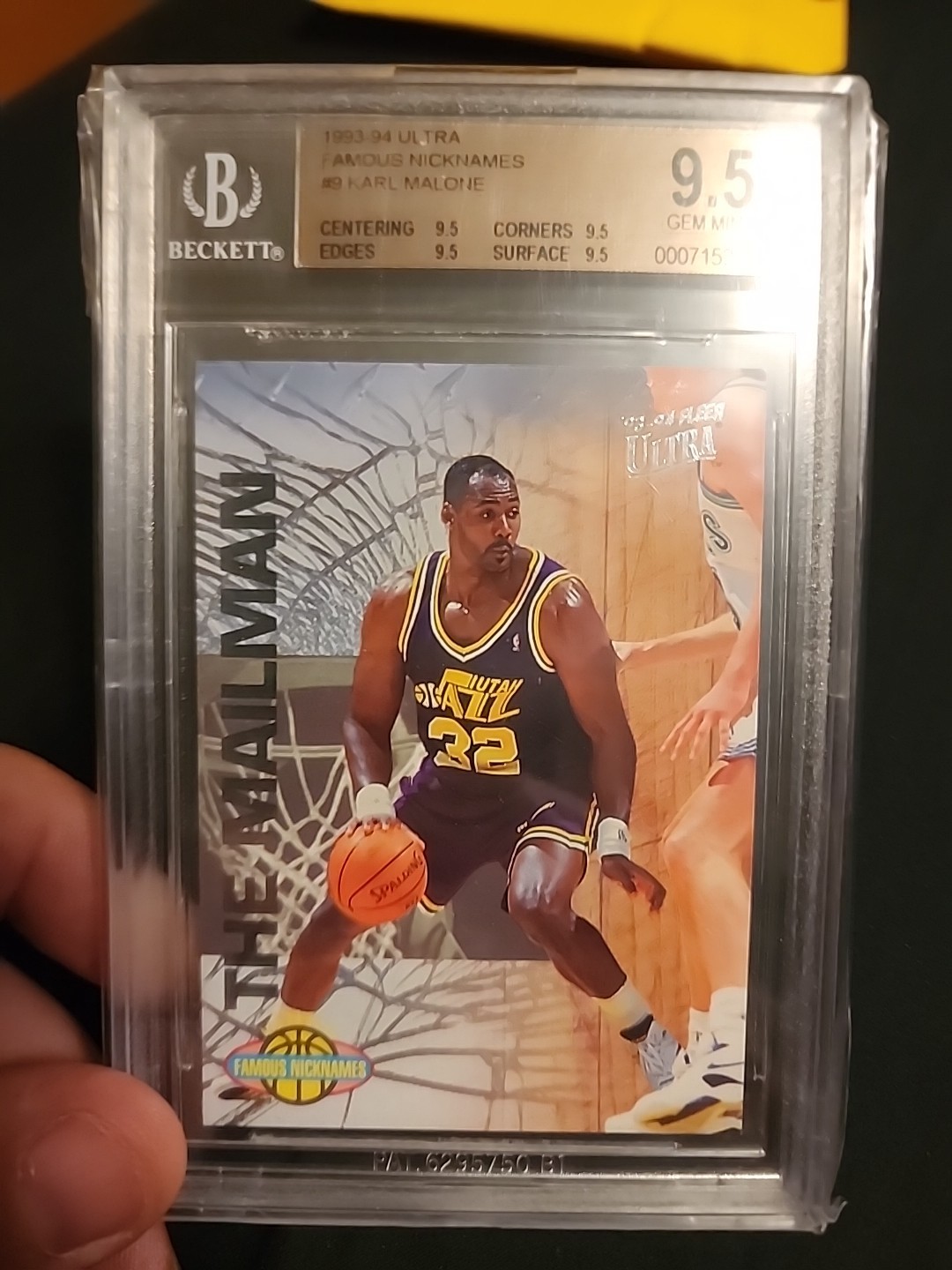 1993-94 Fleer Ultra - Famous Nicknames Karl Malone #9 Graded PSA 10 GEM MINT