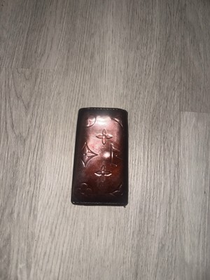 Louis Vuitton Patent Leather Key Holder Wallet Maroon Vintage Monogram