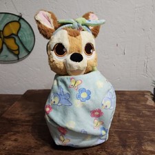 DISNEY Parks Plush Babies Baby BAMBI With Swaddle Blanket 11"