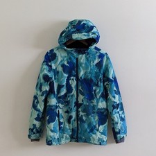 Lands End Green/Blue Winter Coat Size XL/14-16 Hood Full Zip Pocket