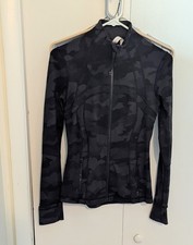 Lululemon Define Jacket Size 4 Incognito Camo Multi Grey Full Zip Logo