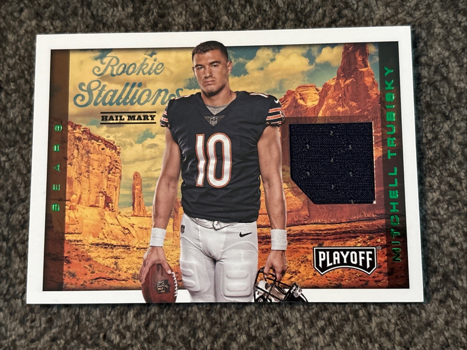 Mitchell Trubisky Panini Playoff Rookie Stallions Relics #RSMT Hail Mary