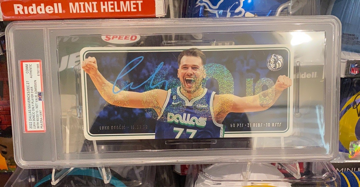 Luka Doncic Auto Only Player Ever 60/21/10 Limited Edition Signed Ticket PSA 