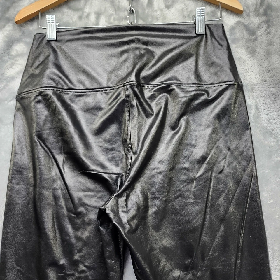 Hot Kiss Pantalones Mujer L Negro Imitación Cuero Tirar de tiro alto Leggings Tobillo Foto 3 de 4