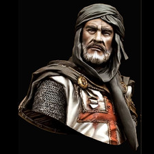1/10 Scale Crusader Knight Bust Resin Historical Figure Medieval Templar Model
