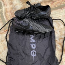 Nike Tiempo Legend 8 Elite FG Kinetic Black Soccer Cleats W/ Bag Sz: 7 M - 8.5 W
