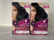 2 Schwarzkopf Keratin Anti-Age Hair Color Permanent 1.1 Midnight Black