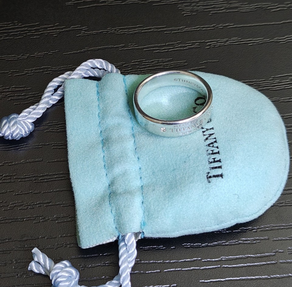 2 Rings Layout TIFFANY & CO. RETURN TO TWO-DIAMOND STERLING SILVER RING - SIZE 8 | eBay