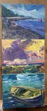(3) JOSE TRUJILLO Oil Paintings IMPRESSIONISM Collectible ORIGINAL 