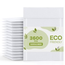 3600 #4 9.5x14.5 White Kraft Bubble Padded Envelopes Shipping Mailers 9.5"x14.5"