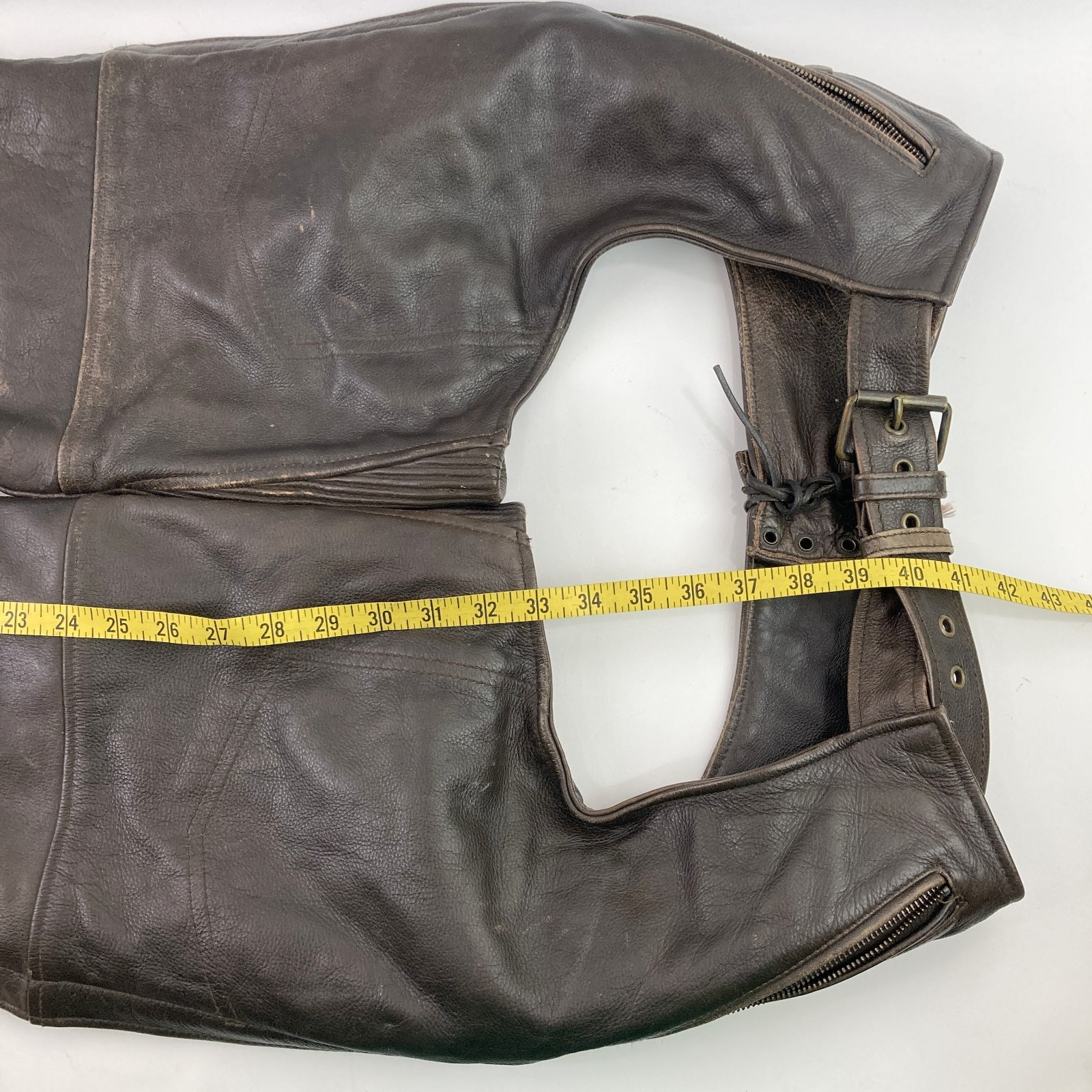 First Classics Leather Motorcycle Chaps Men's Med… - image 3