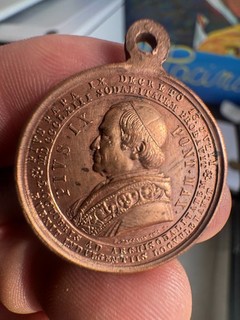 MEDAILLE PAPE pie IX 1866 Poids 10 70 gr MACTER SANTAE SPEI