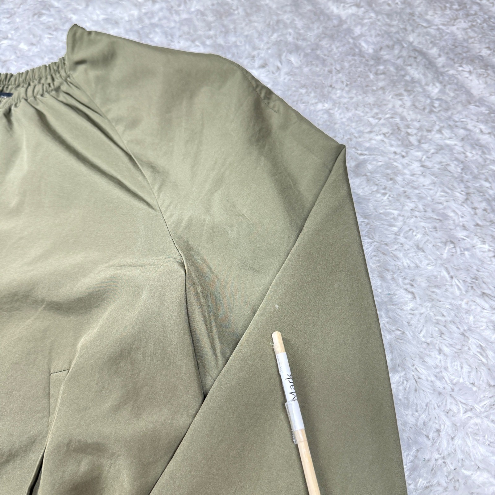 Zara Basic Outerwear Jacket Women's Small Olive G… - image 5