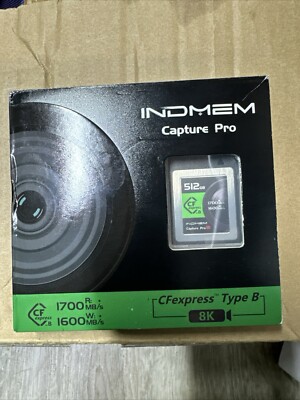Indmem Capture Pro 512GB CFexpress Type B Memory Card, Raw 8K Video Recording