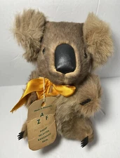 Koala Australia Plush Genuine Kangaroo Skin Souvenir AZF W/Tags 7.5"