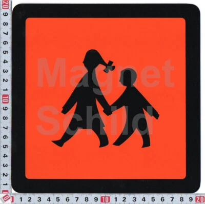 SIEBDRUCK-SCHILDER24 Magnet Warntafel Schulbusschild Kinder Anfänger Überlänge Fahne Taxi A-Schild