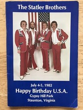 Statler Brothers 1982 Happy Birthday USA Program - Staunton, VA Advertising 