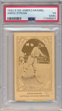 1922 E120 AMERICAN CARAMEL - AMOS STRUNK - PSA 3(MK) VG (SVSC) FRESHLY GRADED!