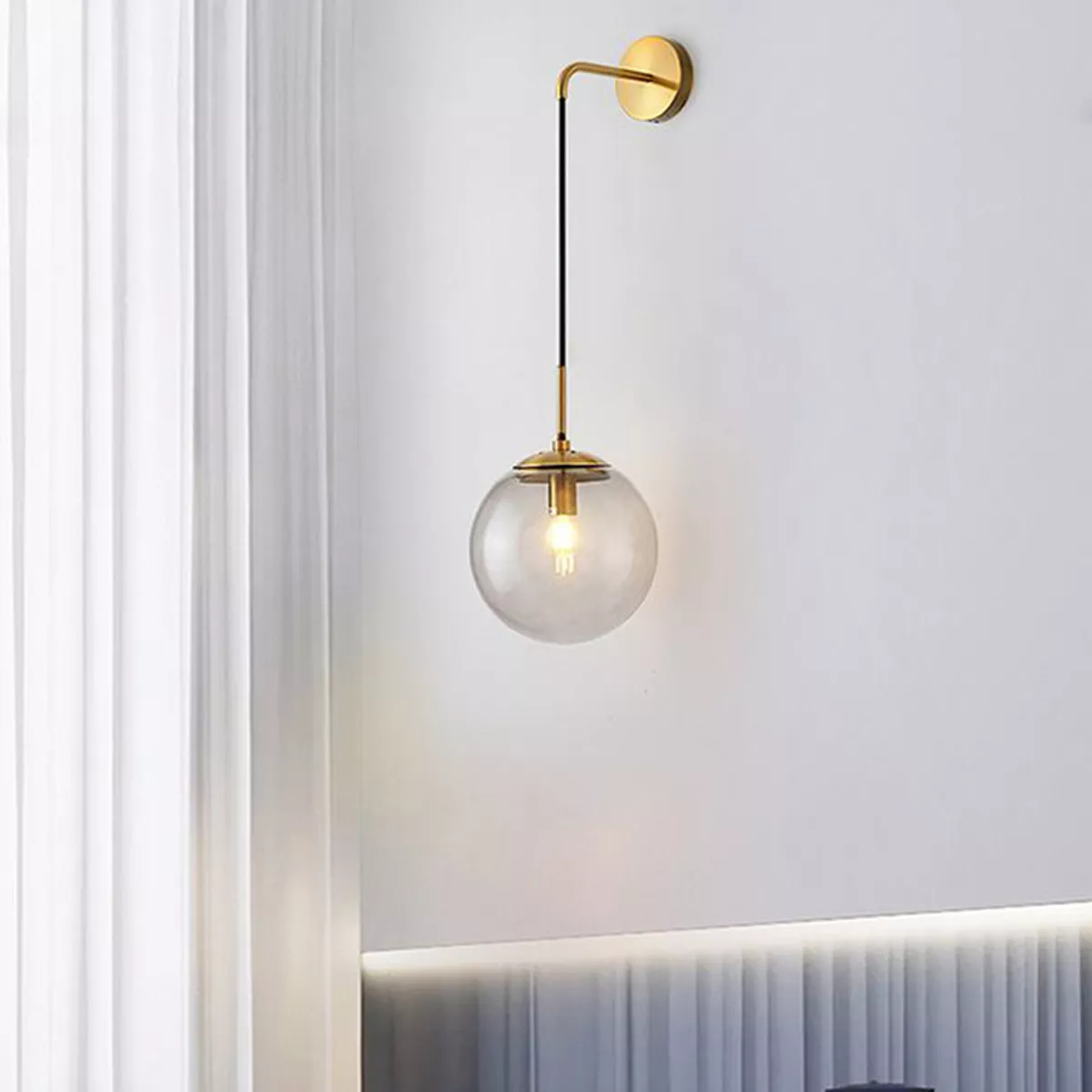 Hanging cheap globe sconce