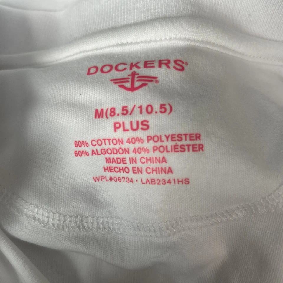 Polo Pullover Dockers Plus Niñas SS, Blanco, Mediano (8.5-10.5) Foto 3 de 4