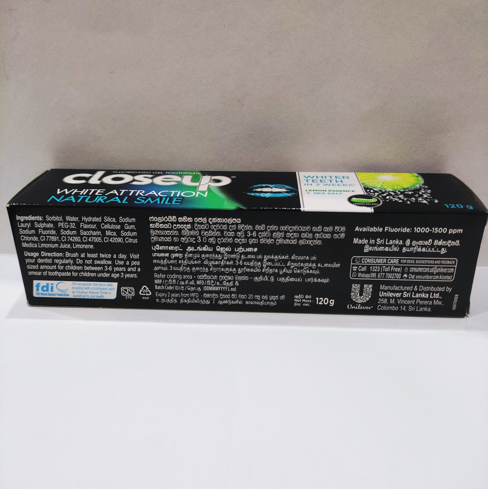 Closeup White Attraction Natural Smile Lemmon Essence Toothpaste 120g Sri Lanka eBay