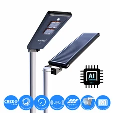 Solar Power AI Smart 3200LM Illuminate All Night Aluminum LED Area Parking Light