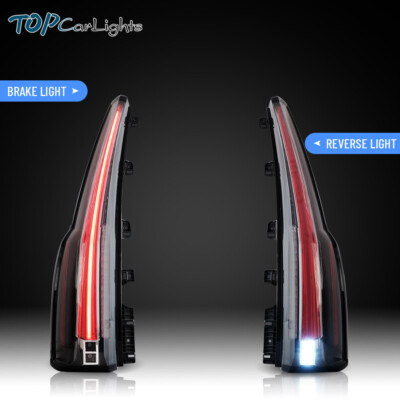 2015 Gmc Yukon Tail Light VLAND Smoked LED Tail Lights For 2015-2020 Chevy Tahoe &amp; Suburban - Rear Lamp Assembly 2015-2020 Tahoe Rear Lamps