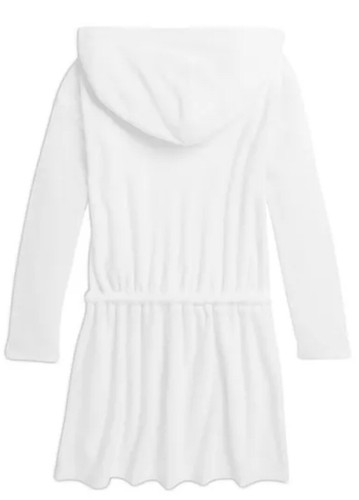 Polo Ralph Lauren Girls' Hooded Terry Cover-Up - After Swim 6 Years White - Picture 2 of 11