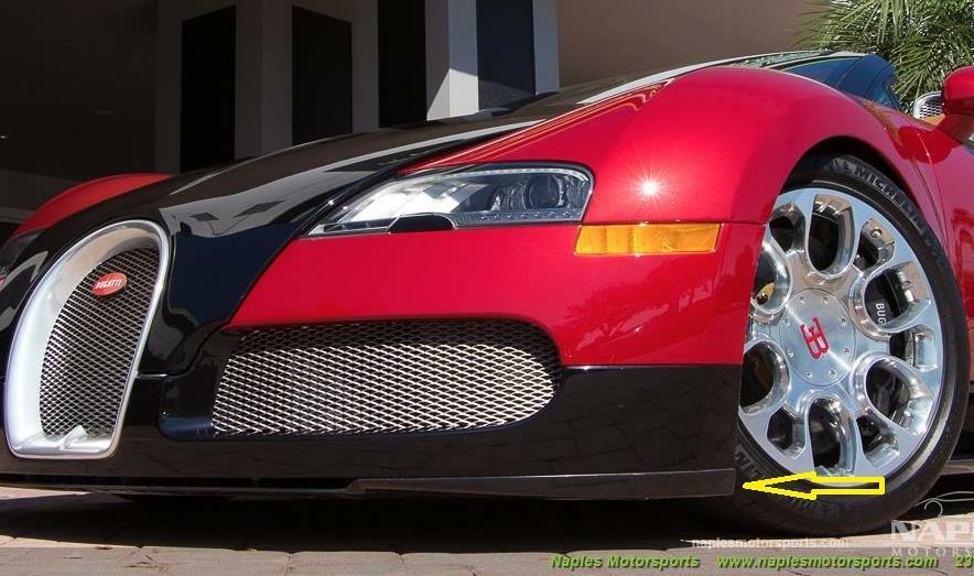 2008 Bugatti Veyron 16:4 Front Bumper Lower Diffuser Carbon Fiber Shield Cover