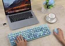 Mofii Charming Colorful Wireless Keyboard and Mouse set for PC/Laptop/Mac