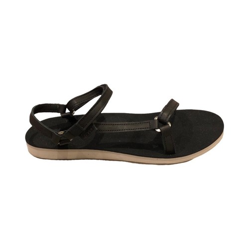 Teva Women's Original Universal Slim Lea Black Sandals 1151031