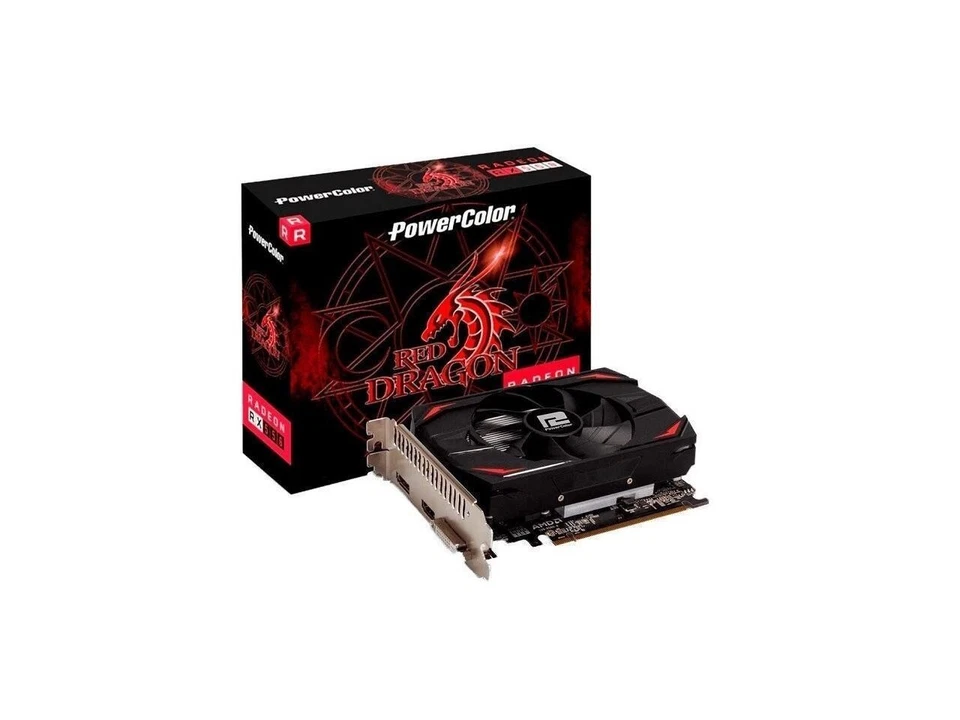 PCIE 3.0 CrossFireX Support ATX Video Card PowerColor Radeon RX 550 4GB GDDR5 - Image 3 of 4