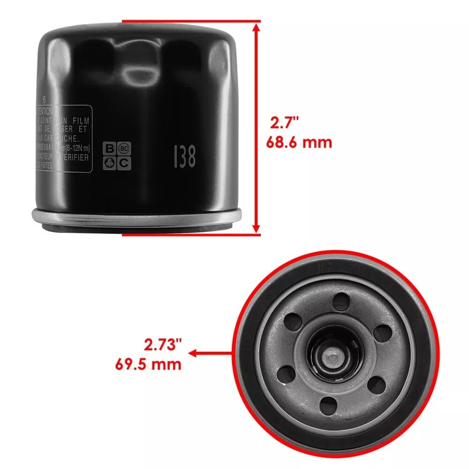 Oil Filter for Suzuki SV650 Burgman V-Strom GSX650F SV650Sf SFV650 Gladius - Image 2 of 4