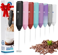 Handheld Milk Frother for Coffee - Electric Hand Blender, Mini Drink Mixer Whisk