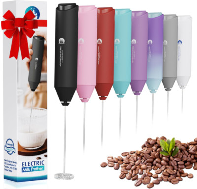 Handheld Milk Frother for Coffee - Electric Hand Blender, Mini Drink Mixer Whisk