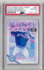 2018 Topps Gypsy Queen Justin Verlander Missing Blackplate PSA 10
