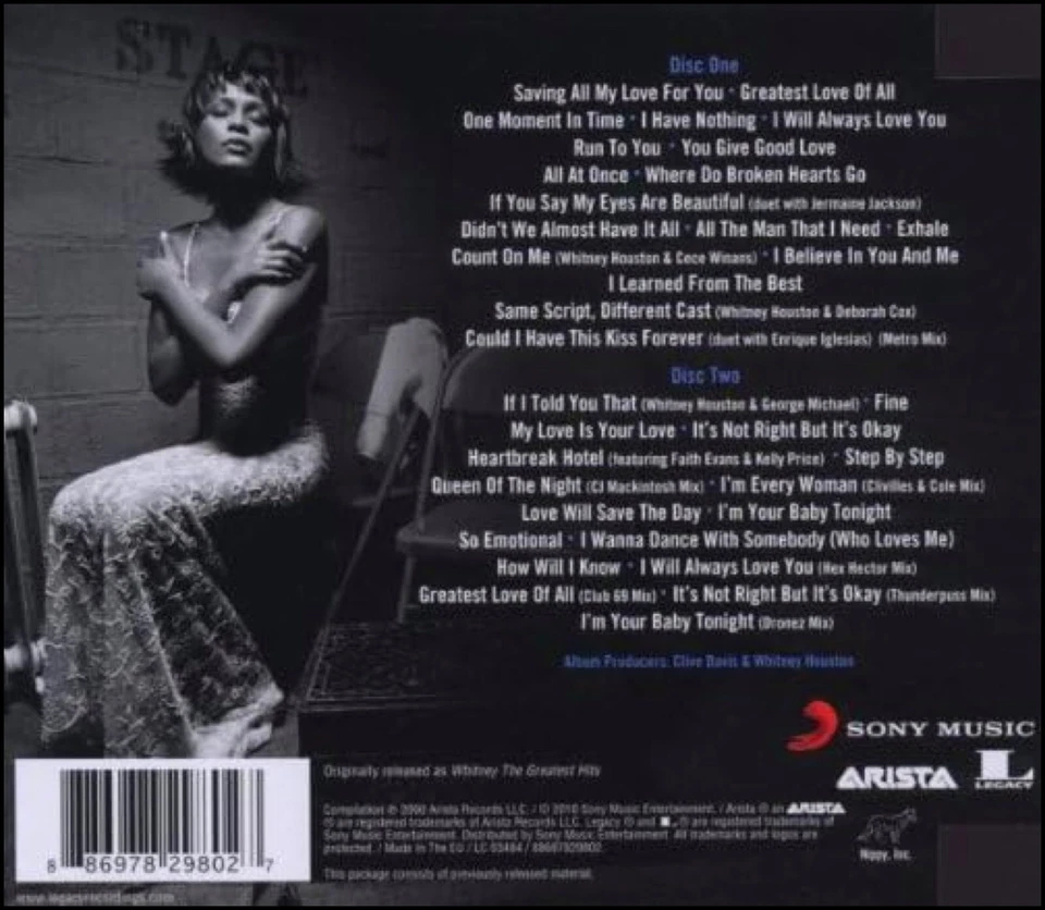 WHITNEY HOUSTON * 35 лучших хитов * новый 2-CD набор * все оригинальные записи * - Изображение 2 из 2