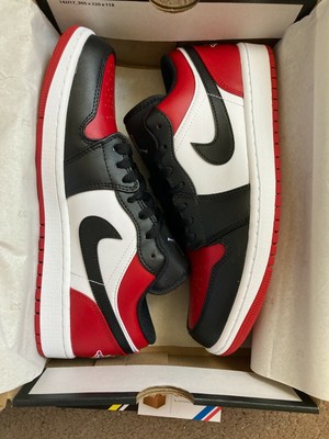 Nike Air Jordan 1 Low Chicago Bred Toe UK 8 | EU 42.5 | US9 - INHAND NOW |  eBay