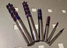 Fräser aus Hartmetall, VHM für Stahl bis HRC65, 1 bis 16mm, Diabolo- beschichtet