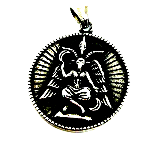 Baphomet Pentacle of the Goat Pewter Pendant Two Sided 1.5" (22098) - 第 1/2 張圖片
