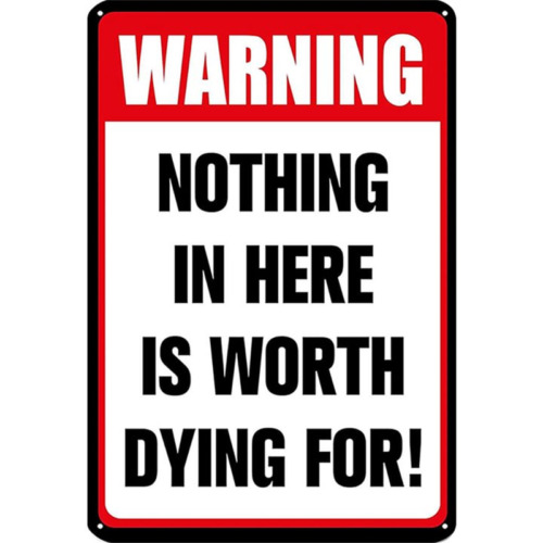Metal Warning Tin Sign Rectangular Iron Painting Wall Home Bar Decor30x40cm - Picture 20 of 21