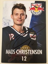 Handsignierte Autogrammkarte *MADS CHRISTENSEN* Red Bull M&uuml;nchen 19/20 2019/2020