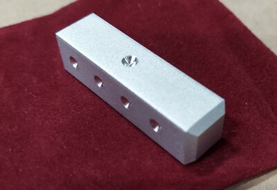 SOLID CNC ''ALUMINUM'' LOG ROLLER D4 DIE  1/2''  SQUARE ROLEPLAY WARHAMMER  D&D  