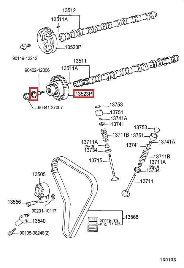 VVTi Cam Gear Oring & Washer Seal Kit Toyota Lexus GS300 IS300 SC300