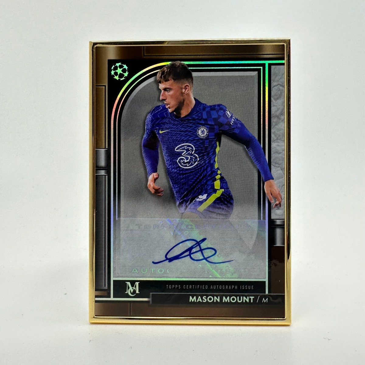 2021-22 Topps Museum UCL Mason Mount Gold Framed Auto
