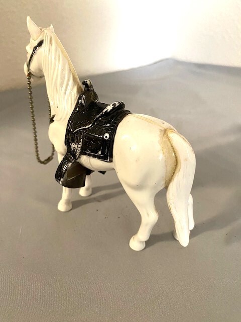 Vintage 1950 Hopalong Cassidy and his horse, Topper Figures