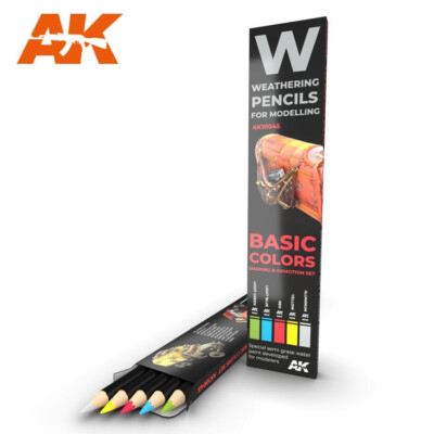AK Interactive Weathering Pencil BASIC WEATHERING Set  (5 Pencils) AK-10045